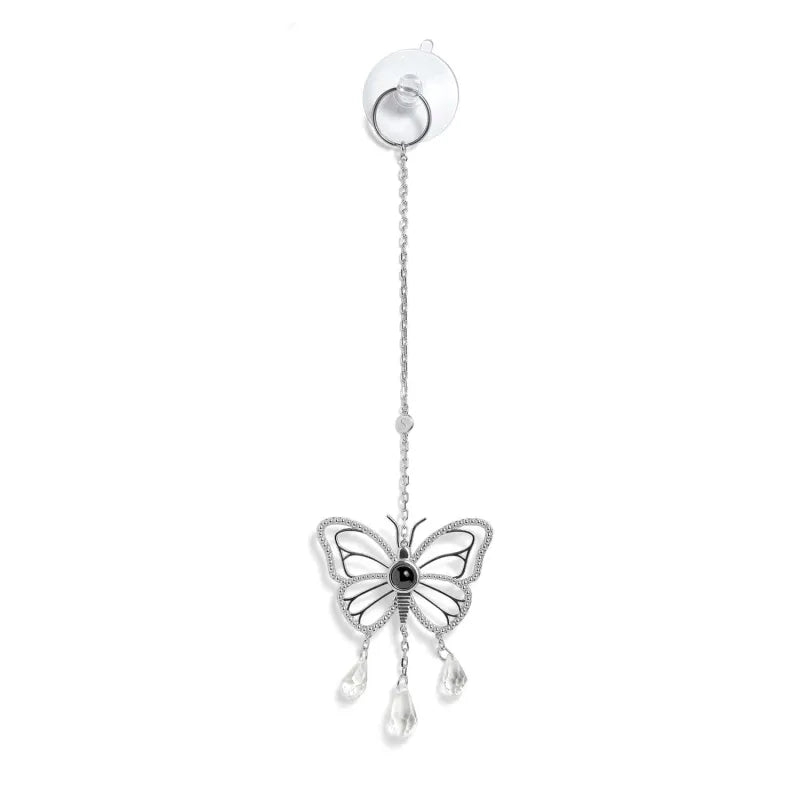 Personalized Photo Butterfly Sun Catcher Projection Car Ornaments Memorial Gift Valentines Gift for Her Birthday Gift for Grandma