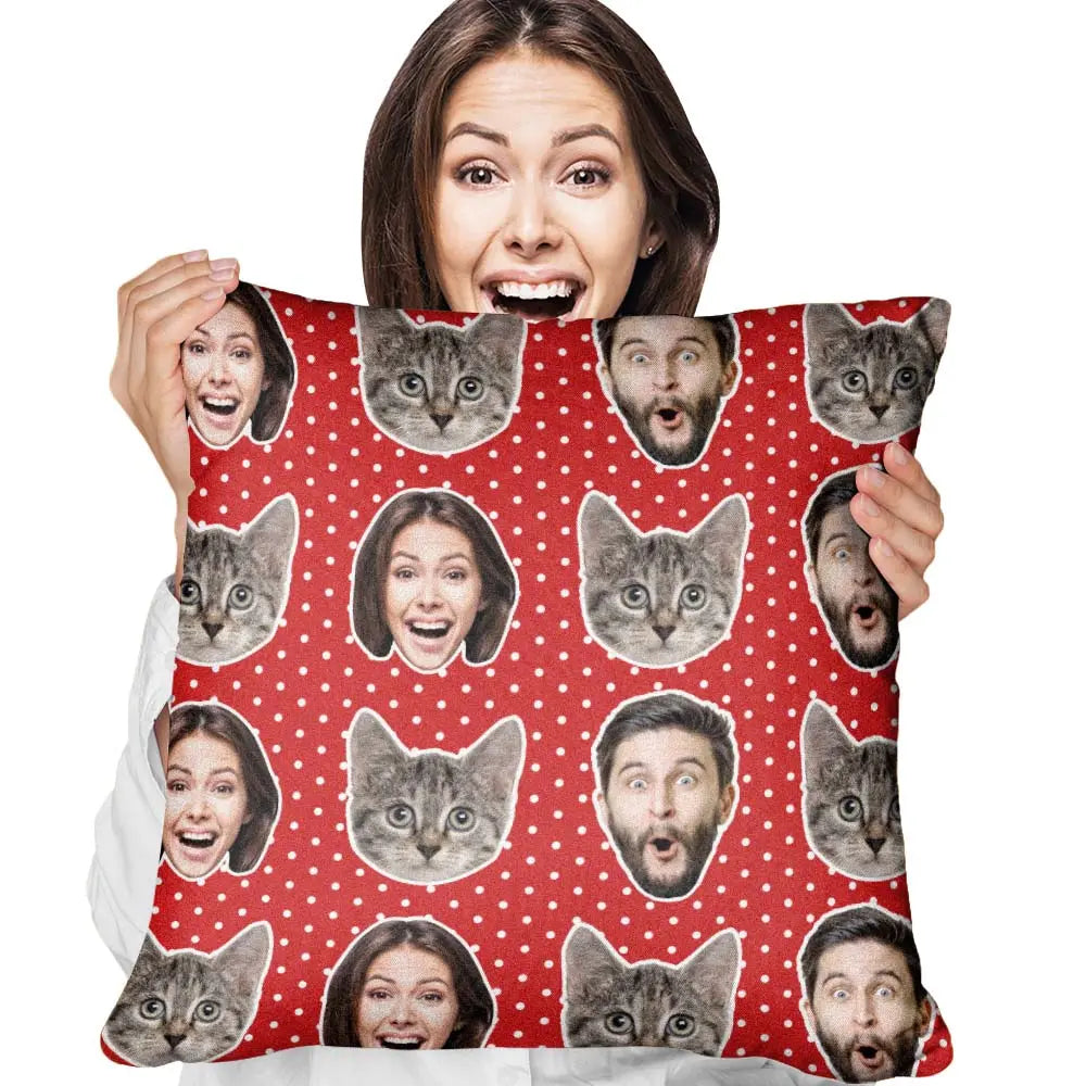 Custom Face Pillow – Personalize Your Home Decor with Unique Pillow Cover Only (Insert Not Included)