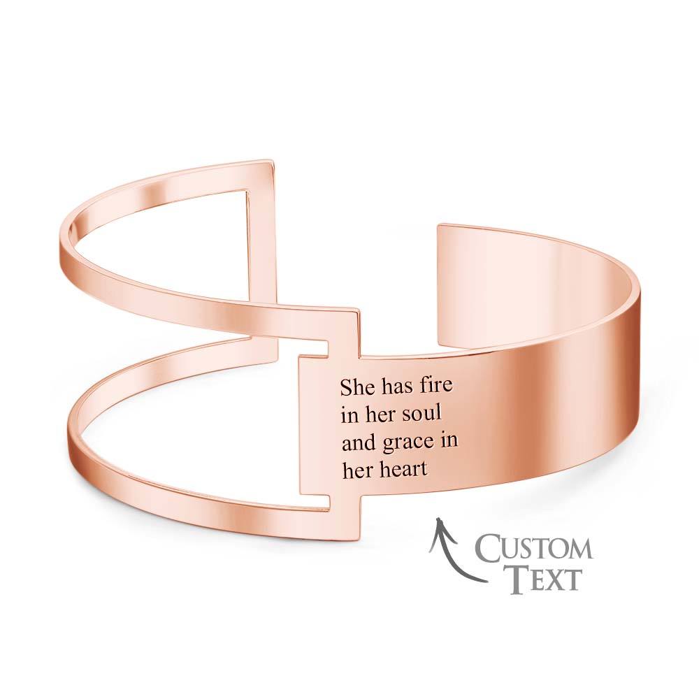 She Has Fire in Her Soul Geometric Cuff Bracelet