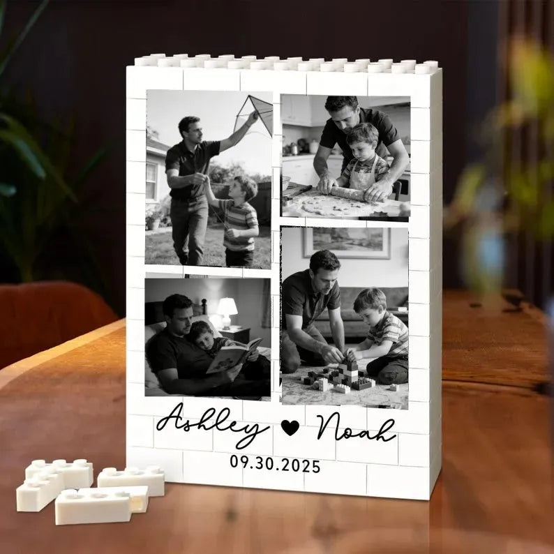 Personalized Photo Bricks Frame for Dad Father's Day Gifts Father's day Keepsake