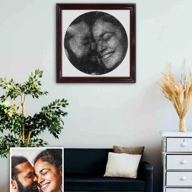 Personalized Photo String Kit Thread Portrait Art Create Your Own Unique Thread Painting with our DIY String Art Kit Wall Art Handmade Gift