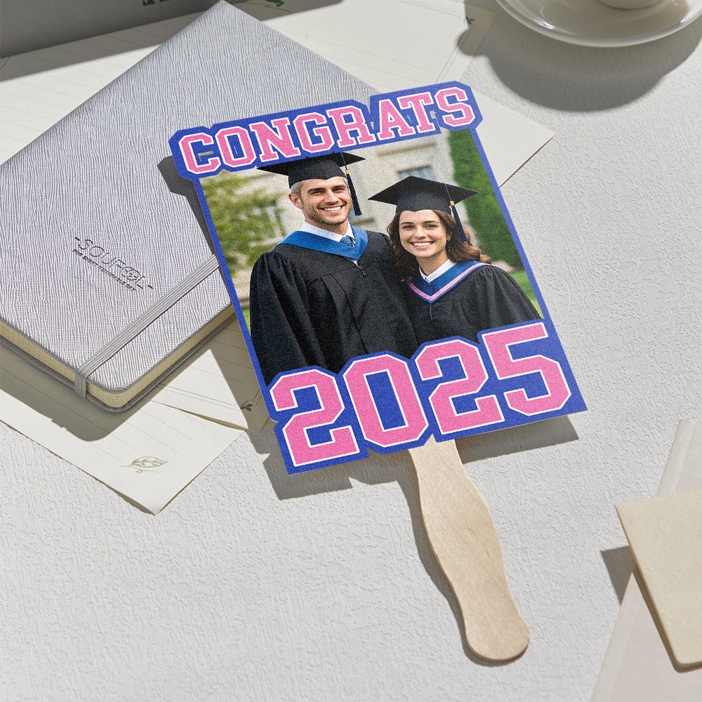 Personalized Graduation Handheld Photo Fan Graduation Party Gift for Class of 2026 Graduates