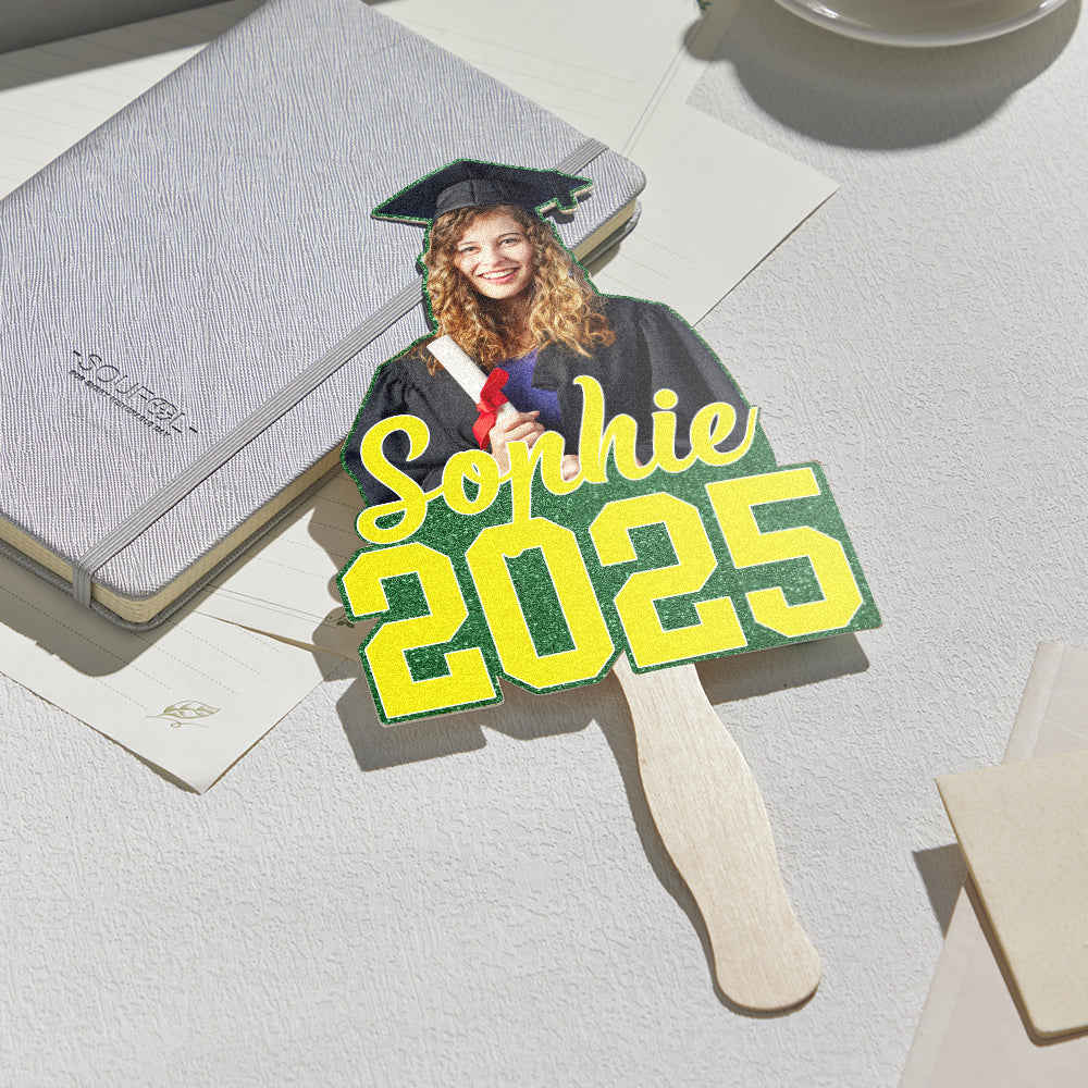 Personalized Graduation Handheld Photo Fan Graduation Party Gift for Class of 2026 Graduates