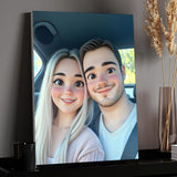 Custom Cartoon Portrait, Custom Couple Drawing, Cartoon-Style Photo, Personalized Wall Art, Custom Couple Poster Print, Photo to Cartoon Print, Custom Gift For Couple, Anniversary, Birthday
