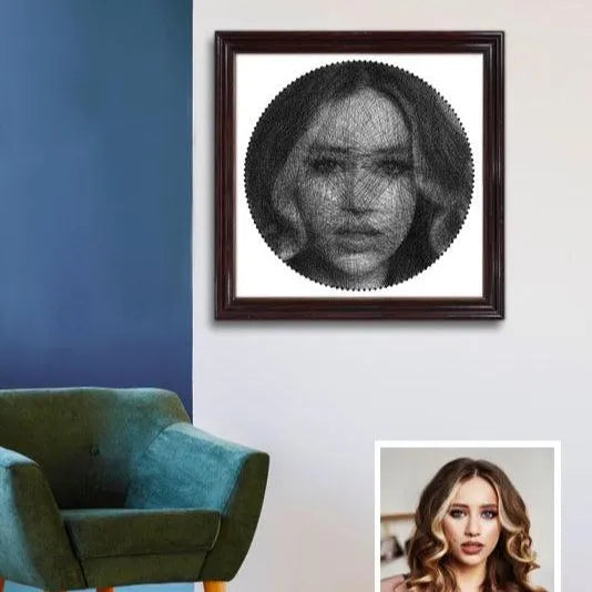 Personalized Photo String Kit Thread Portrait Art Create Your Own Unique Thread Painting with our DIY String Art Kit Wall Art Handmade Gift