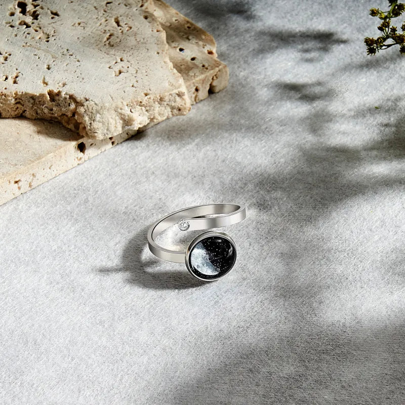 Custom Moon Phase Ring Luminous Ring Gift for Her Birthday Gift Valentines Gift Anniversary Gift