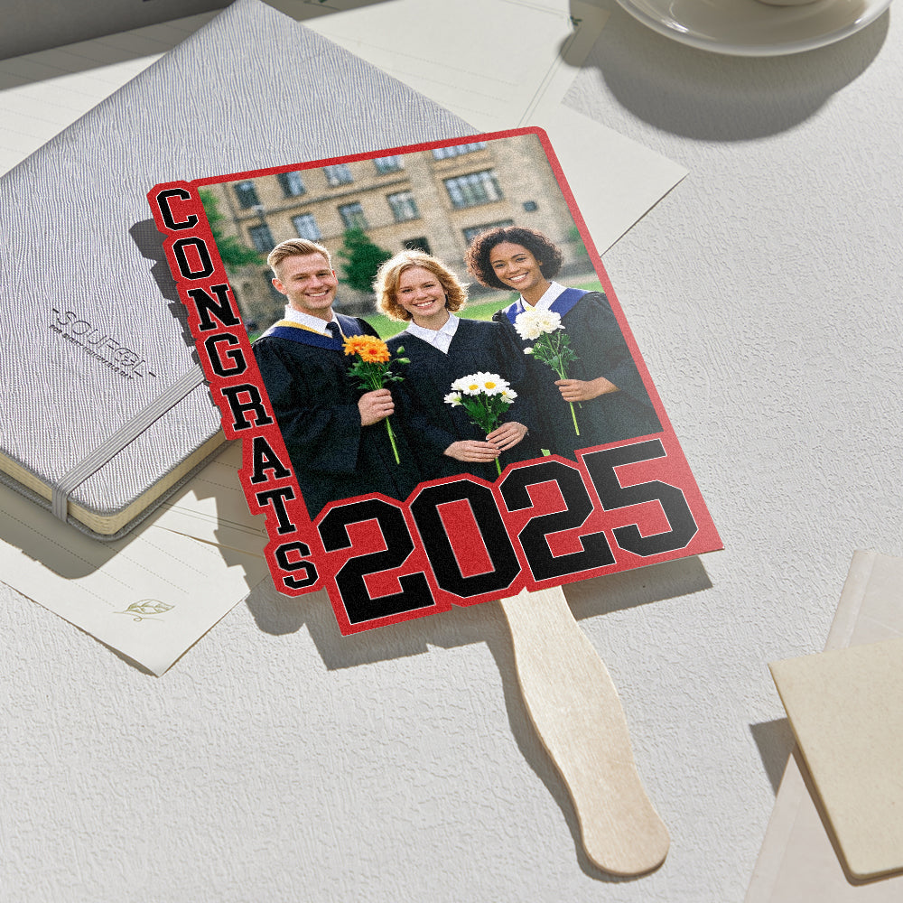 Personalized Graduation Handheld Photo Fan Graduation Party Gift for Class of 2026 Graduates