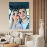 Custom Cartoon Portrait, Custom Couple Drawing, Cartoon-Style Photo, Personalized Wall Art, Custom Couple Poster Print, Photo to Cartoon Print, Custom Gift For Couple, Anniversary, Birthday