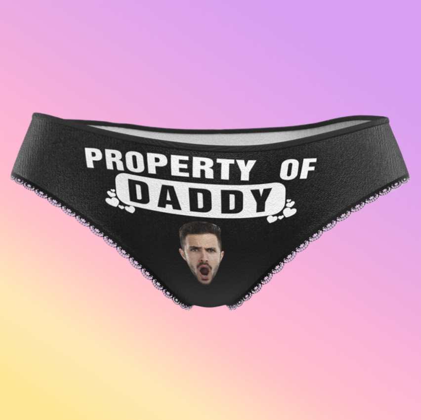 Personalized Face Adult Panties Custom Playful Women's Underwear Valentine's Day Gift