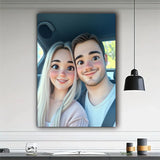 Custom Cartoon Portrait, Custom Couple Drawing, Cartoon-Style Photo, Personalized Wall Art, Custom Couple Poster Print, Photo to Cartoon Print, Custom Gift For Couple, Anniversary, Birthday