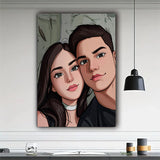 Custom Cartoon Portraits Personalized Gifts From Photos Digital Portraits Birthday Gifts Custom Cartoon Artwork Gifts