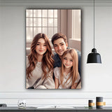 Custom Cartoon Style Portrait from Photo Frames Personalized Wooden Picture frames for Wall Decoration Photo Canvas Wall Art Poster Prints Gifts for Couples Friends Family