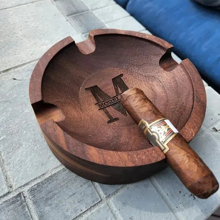 Personalized Name Ashtray with Monogram & Name Custom Gift for Smokers Father's Day Gift for Him