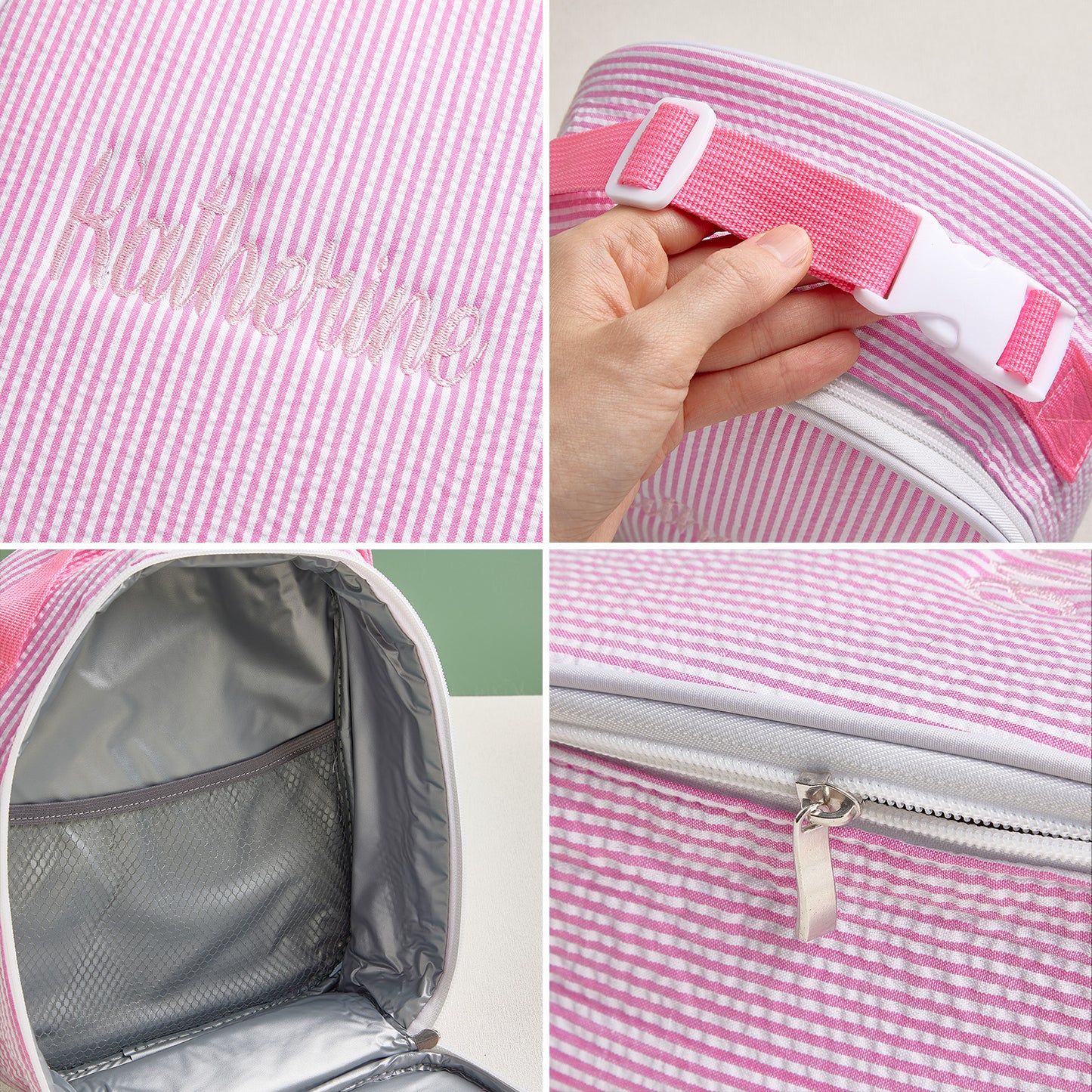 Personalized Lunch Bag with Embroidered Name Gift for Kids