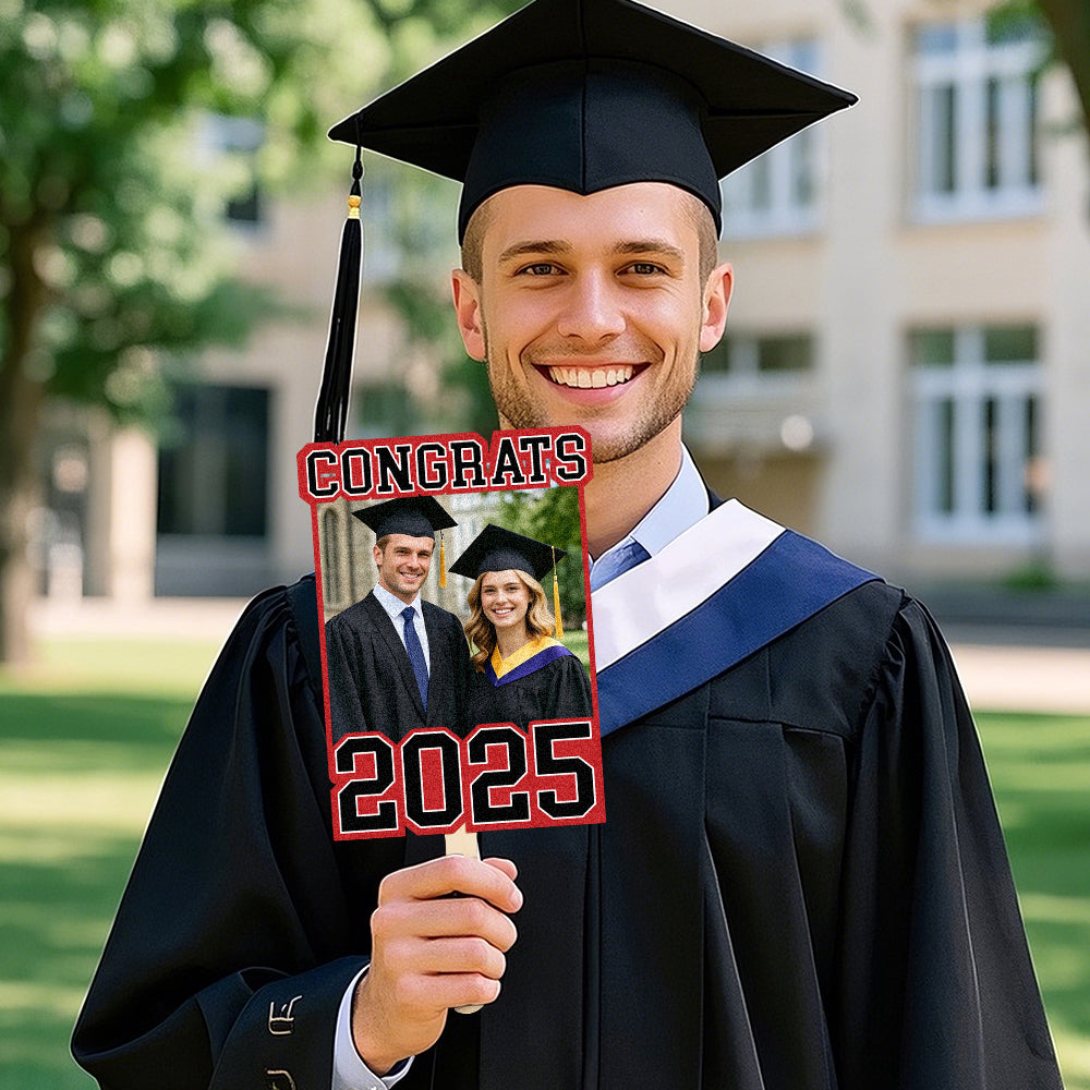 Personalized Graduation Handheld Photo Fan Graduation Party Gift for Class of 2026 Graduates