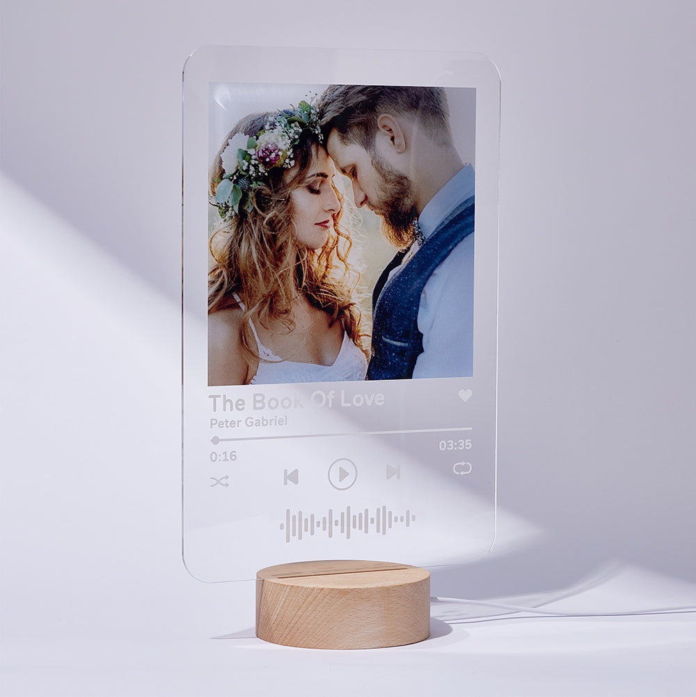 Custom Scannable Code Lamp Acrylic Album Night Light - 3 Sizes