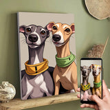 Custom Cartoon Animation Style 3D Picture Wooden Photo Frame Sign Personalized Cartoon Portrait Caricature Frame Gifts for Family Wedding Anniversary Customized Wall Cartoon Pictures-Round