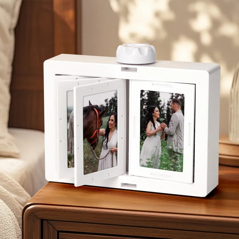 Personalized Rotating Photo Frame Carousel Custom Photo Desktop Photo Reel Flip & Spin Photo Box Valentines Gift Anniversary GIft
