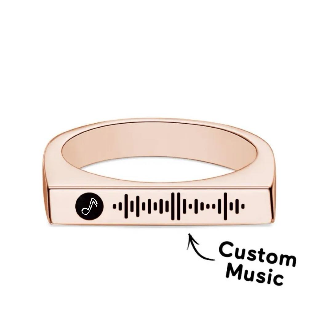 Custom Music Code Ring Simple Music Gifts for Couple Anniversary Gift Birthday Gift Valentines Gift