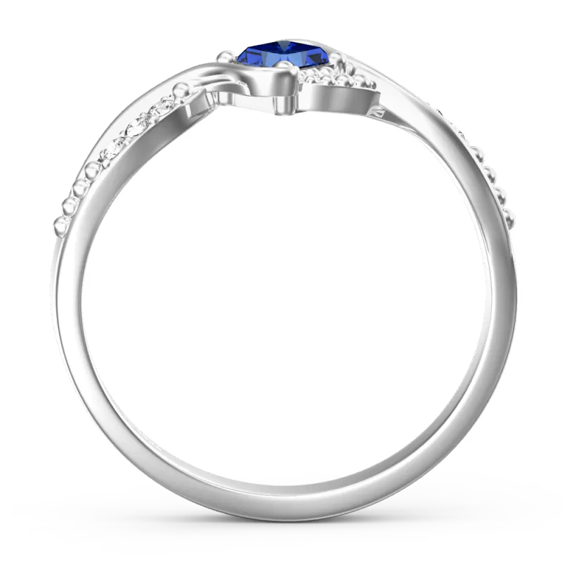 Personalised Birthstone Eternity Ring Silver Wedding Gift Anniversary Gift Birthday Gift Valentines Gift