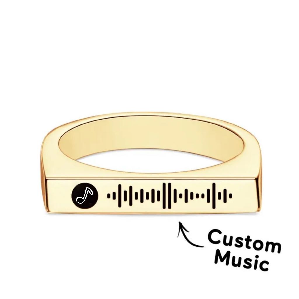 Custom Music Code Ring Simple Music Gifts for Couple Anniversary Gift Birthday Gift Valentines Gift