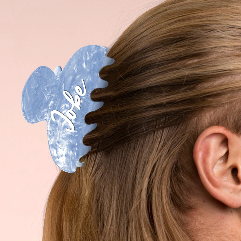Custom Name Blue Shark Hair Clip – Birthday Gift Children’s Day Gift
