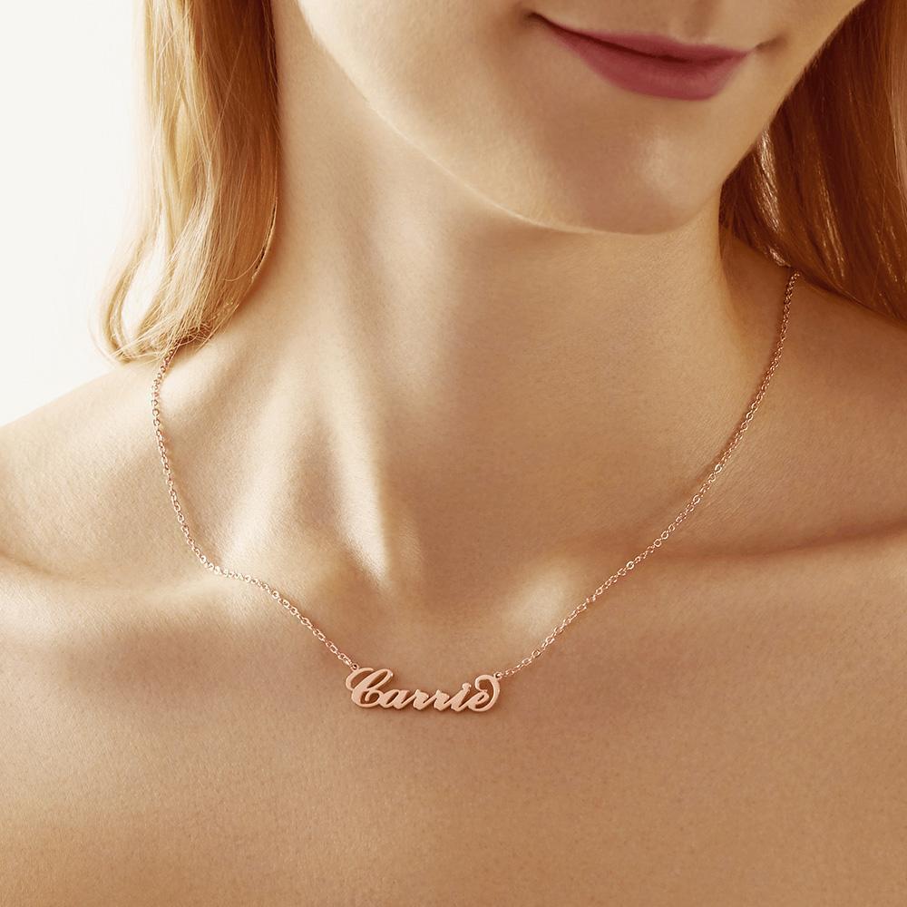 Custom Name Carrie Style Necklace Birthday Gift Valentines Gift