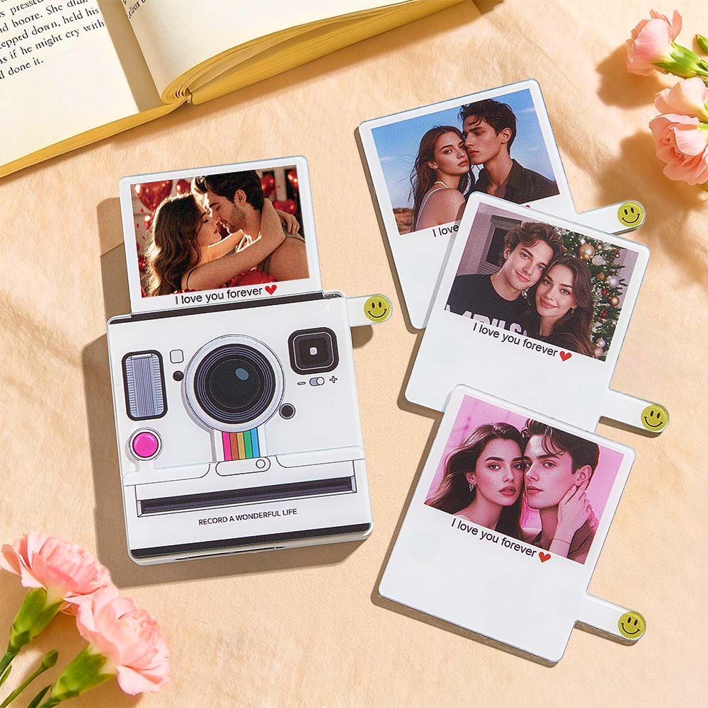 Custom Instant-Style Photo Music Fridge Magnet Custom Photo Light-Up 1–6 Songs Valentine’s Day Gifts