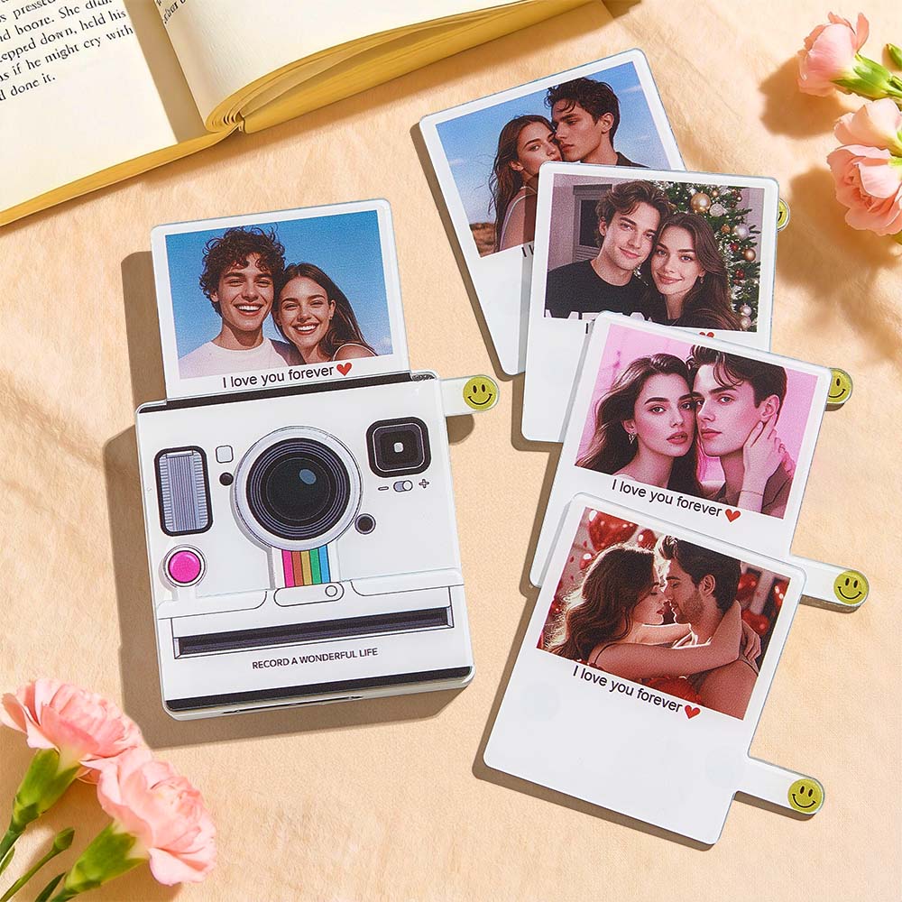 Custom Instant-Style Photo Music Fridge Magnet Custom Photo Light-Up 1–6 Songs Valentine’s Day Gifts