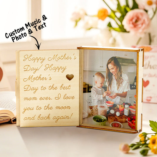 Best Music Gift Box for Girlfriend Custom Photo Music Box with Song or Your Voice Mother‘s Day Gift