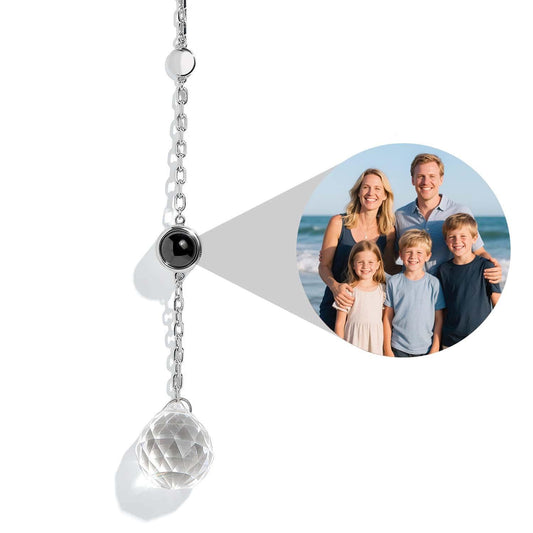 Personalized Photo Sun Catcher Projection Car Ornaments Memorial Gift Valentines Gift