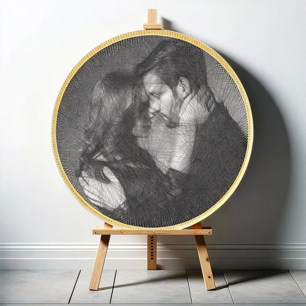 Personalized Photo String Kit Thread Portrait Art Create Your Own Unique Thread Painting with our DIY String Art Kit Wall Art Handmade Gift