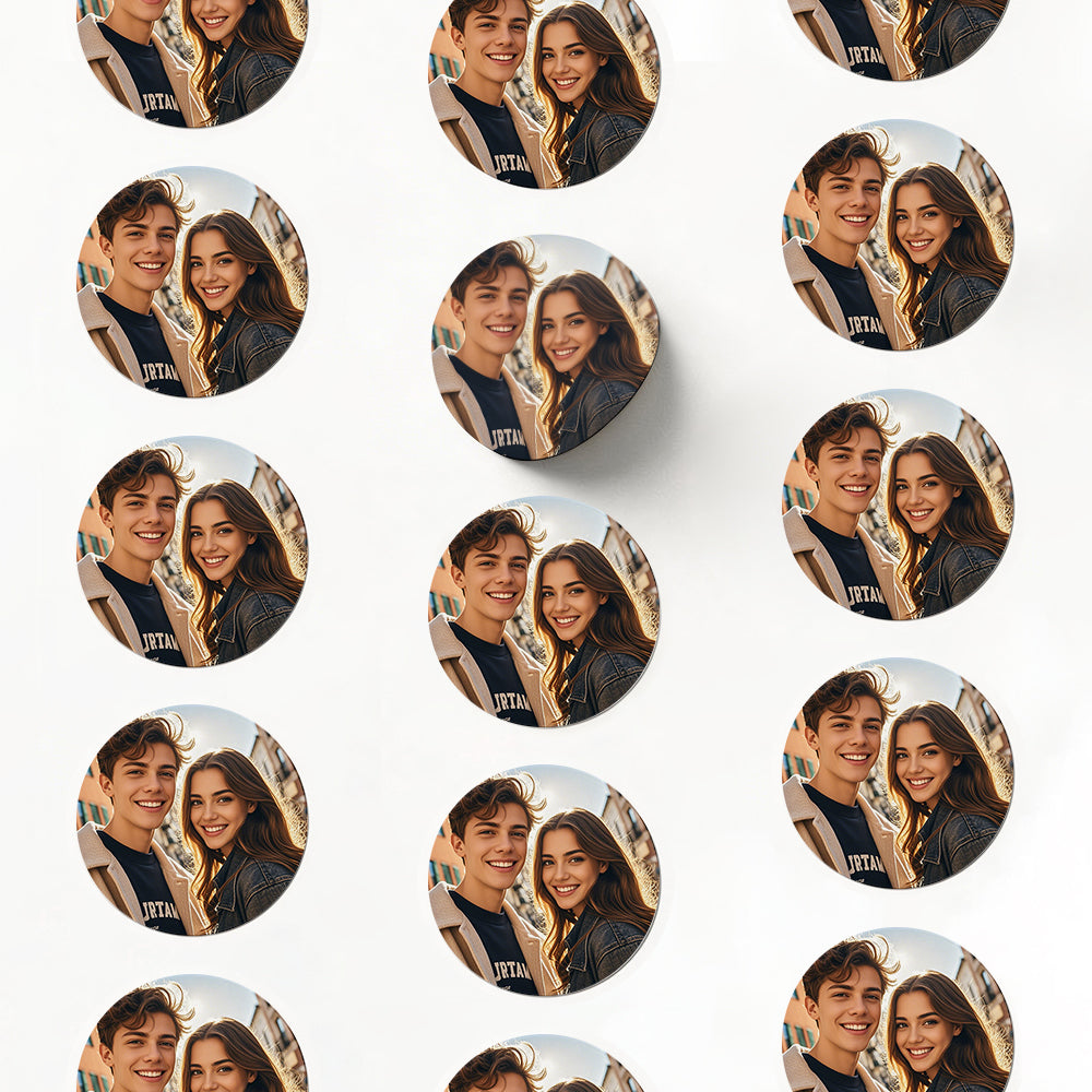 Set of 15 custom photo tag stickers