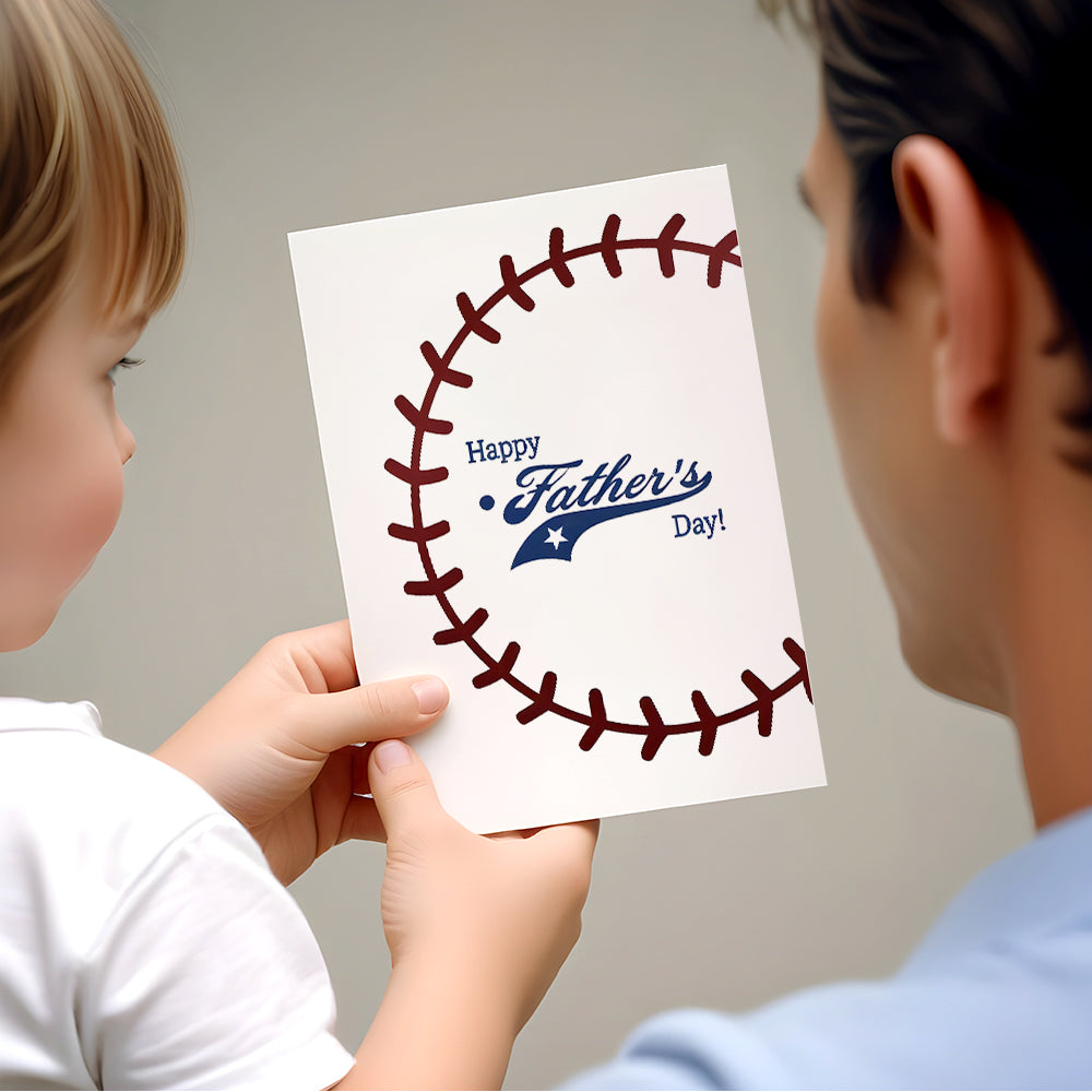 Father's Day Card Baseball Card Dad Card for Dad Sports Fan Card