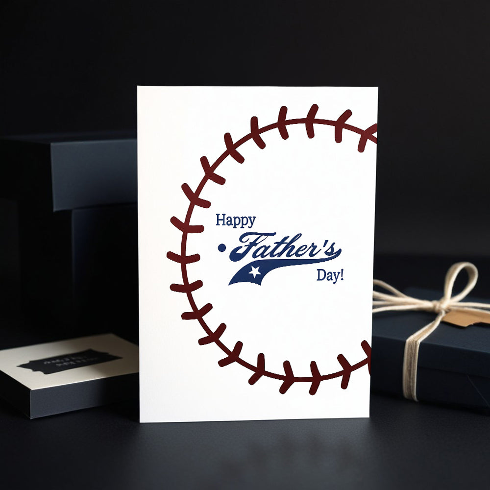 Father's Day Card Baseball Card Dad Card for Dad Sports Fan Card