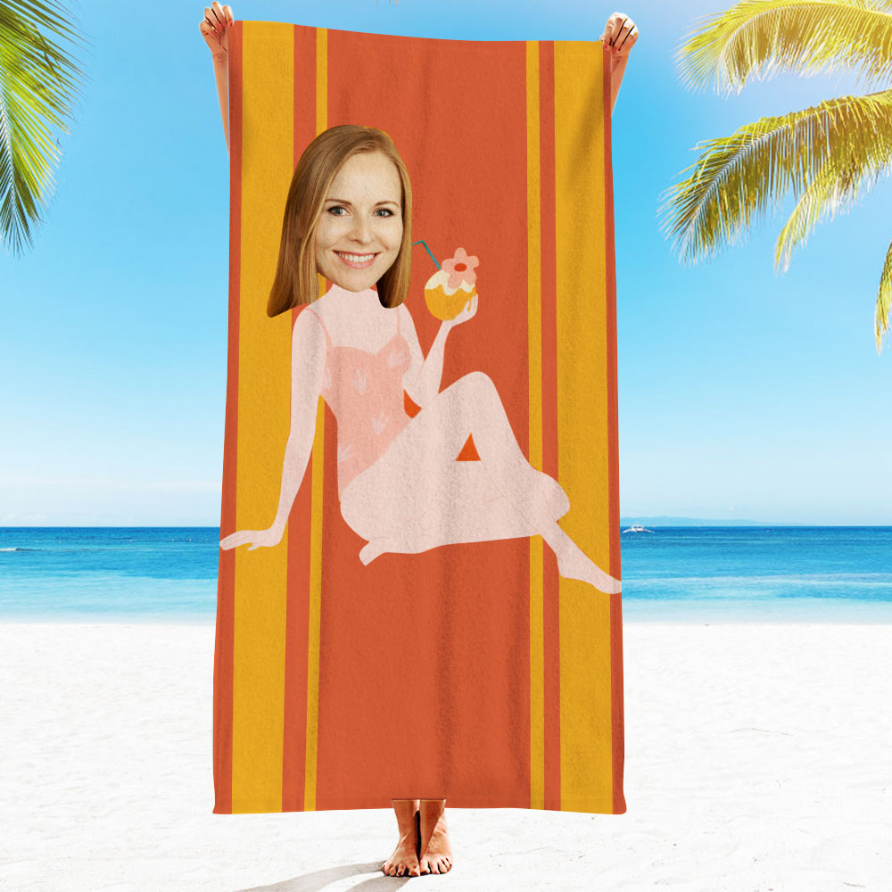 Engraved Photo Towel Gift for Girlfriend or Boyfriend Personalized Towel Personalized Gifts