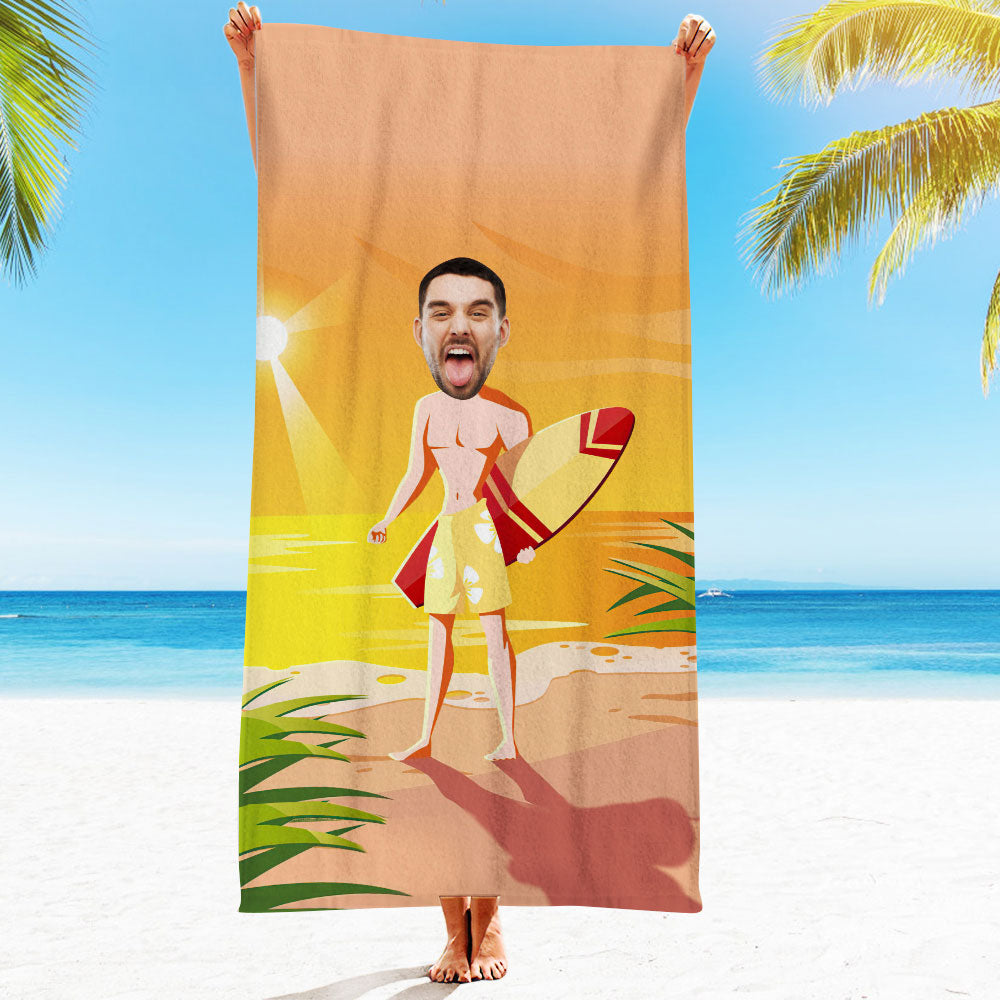 Engraved Photo Towel Gift for Girlfriend or Boyfriend Personalized Towel Personalized Gifts