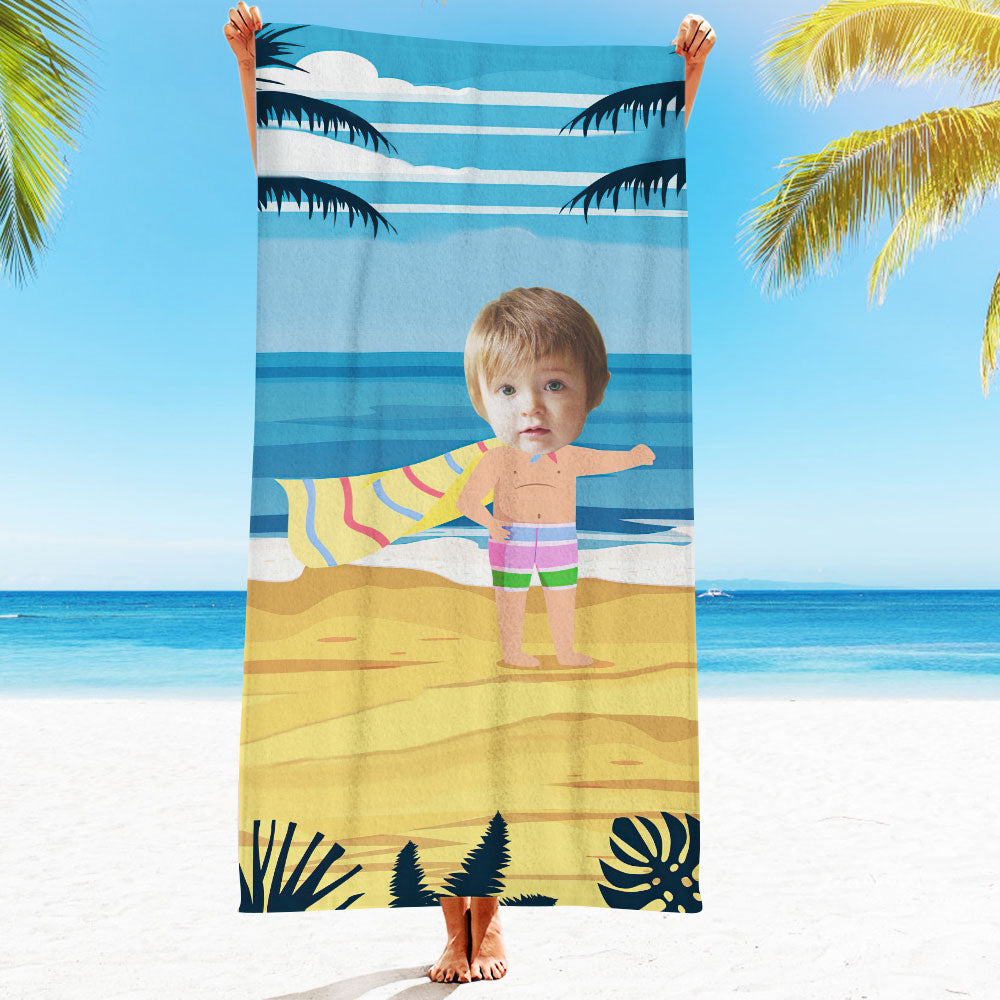 Engraved Photo Towel Gift for Girlfriend or Boyfriend Personalized Towel Personalized Gifts
