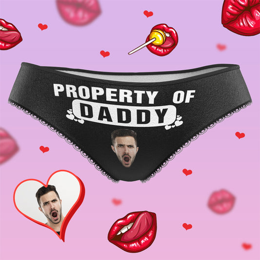 Personalized Face Adult Panties Custom Playful Women's Underwear Valentine's Day Gift