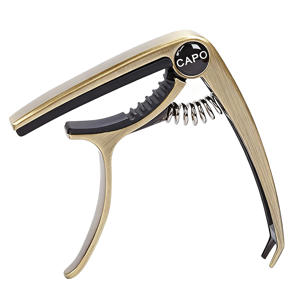 Personalized Metal Guitar Capo with Wood Grain Custom Message Engraved Guitar Pick Birthday Gift Father's Days Gift for Guitarists