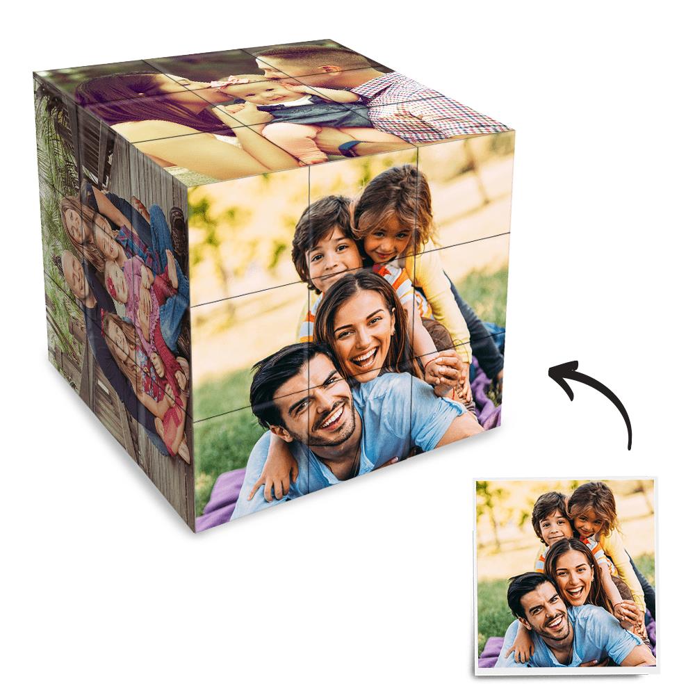 Personalised Magic Cube Picture Cube Gift For Dad