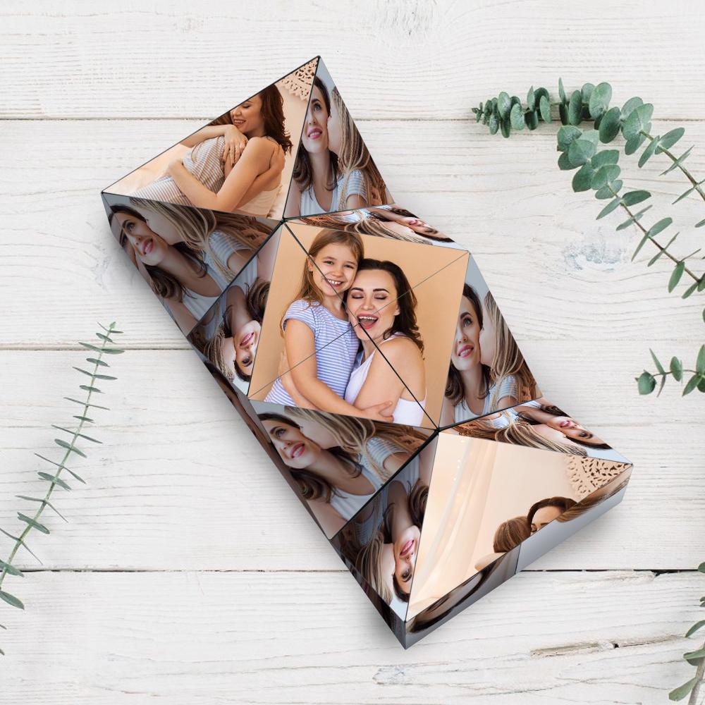 Custom Magic Cube Photo Personalized Cube Rhombic for Lovers Special Gifts for Anniversary