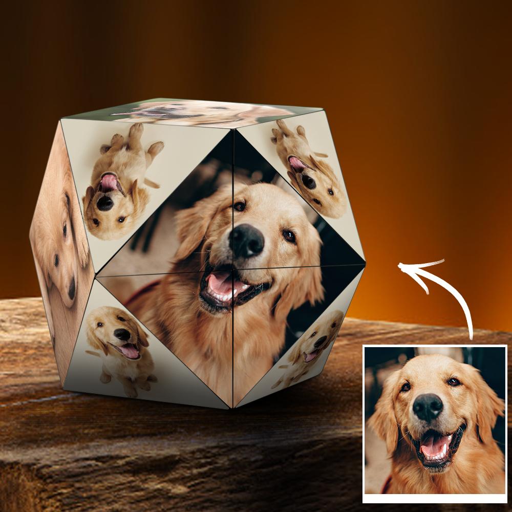 Custom Magic Cube Photo Personalized Cube Rhombic for Lovers Special Gifts for Anniversary
