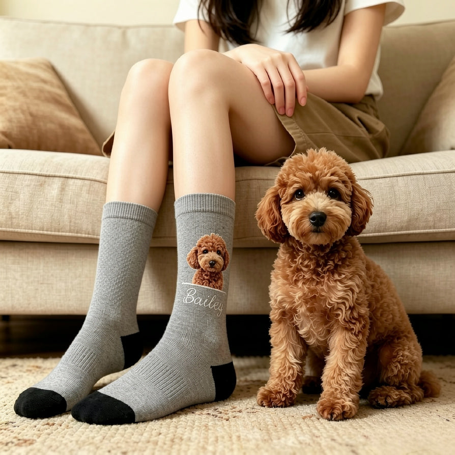 Custom Pet Photo Socks, Personalized Pet Socks, Custom Dog Socks, Mothers Day Gifts, Cat/Dog Dad Gifts, Dog Face Socks, Pet Lovers Gift