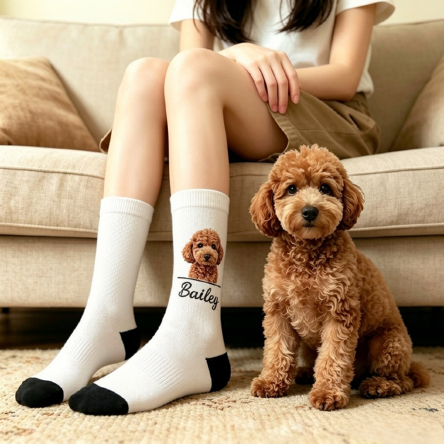 Custom Pet Photo Socks, Personalized Pet Socks, Custom Dog Socks, Mothers Day Gifts, Cat/Dog Dad Gifts, Dog Face Socks, Pet Lovers Gift