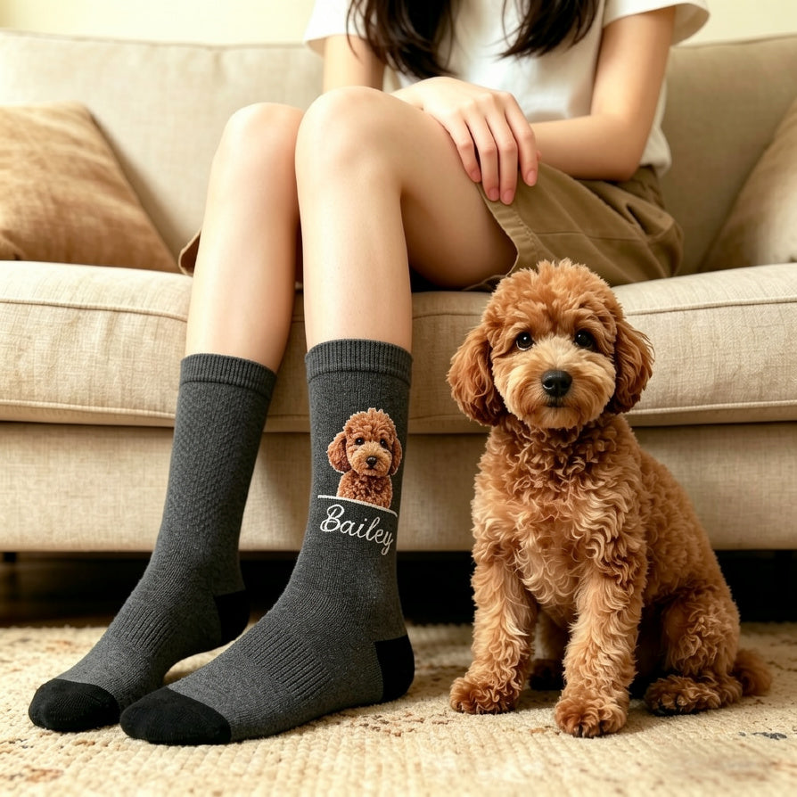 Custom Pet Photo Socks, Personalized Pet Socks, Custom Dog Socks, Mothers Day Gifts, Cat/Dog Dad Gifts, Dog Face Socks, Pet Lovers Gift