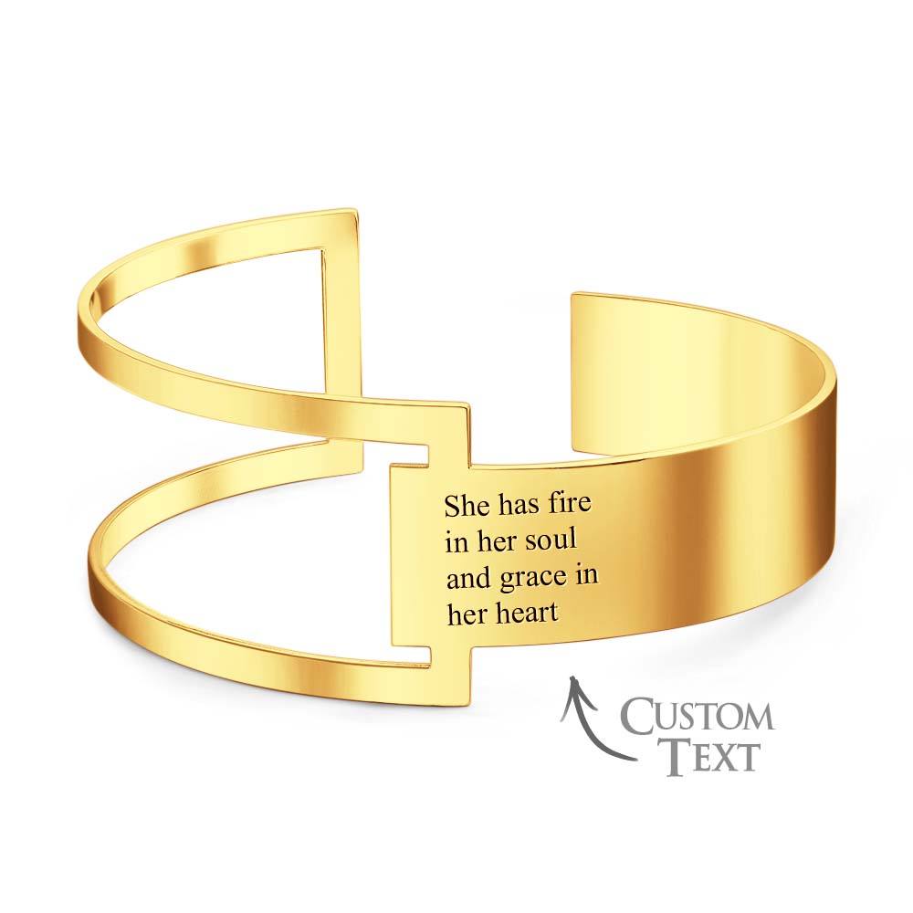 She Has Fire in Her Soul Geometric Cuff Bracelet
