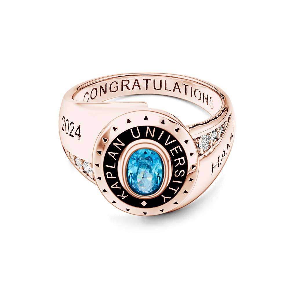 Personalized Birthstone Graduation Ring Graduation Gift for Class of Graduates