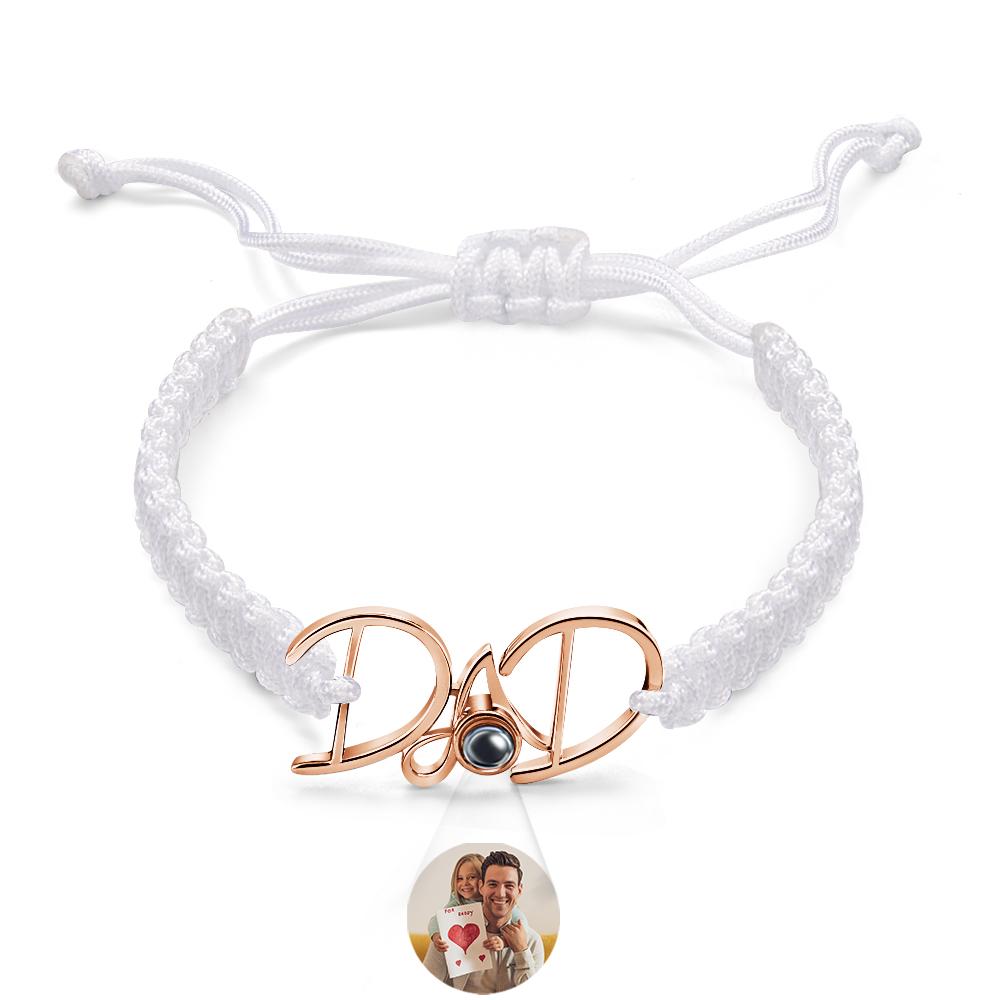 Custom Projection Bracelet Weave Gift for Dad