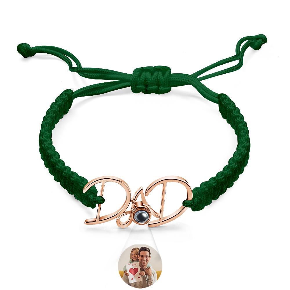 Custom Projection Bracelet Weave Gift for Dad